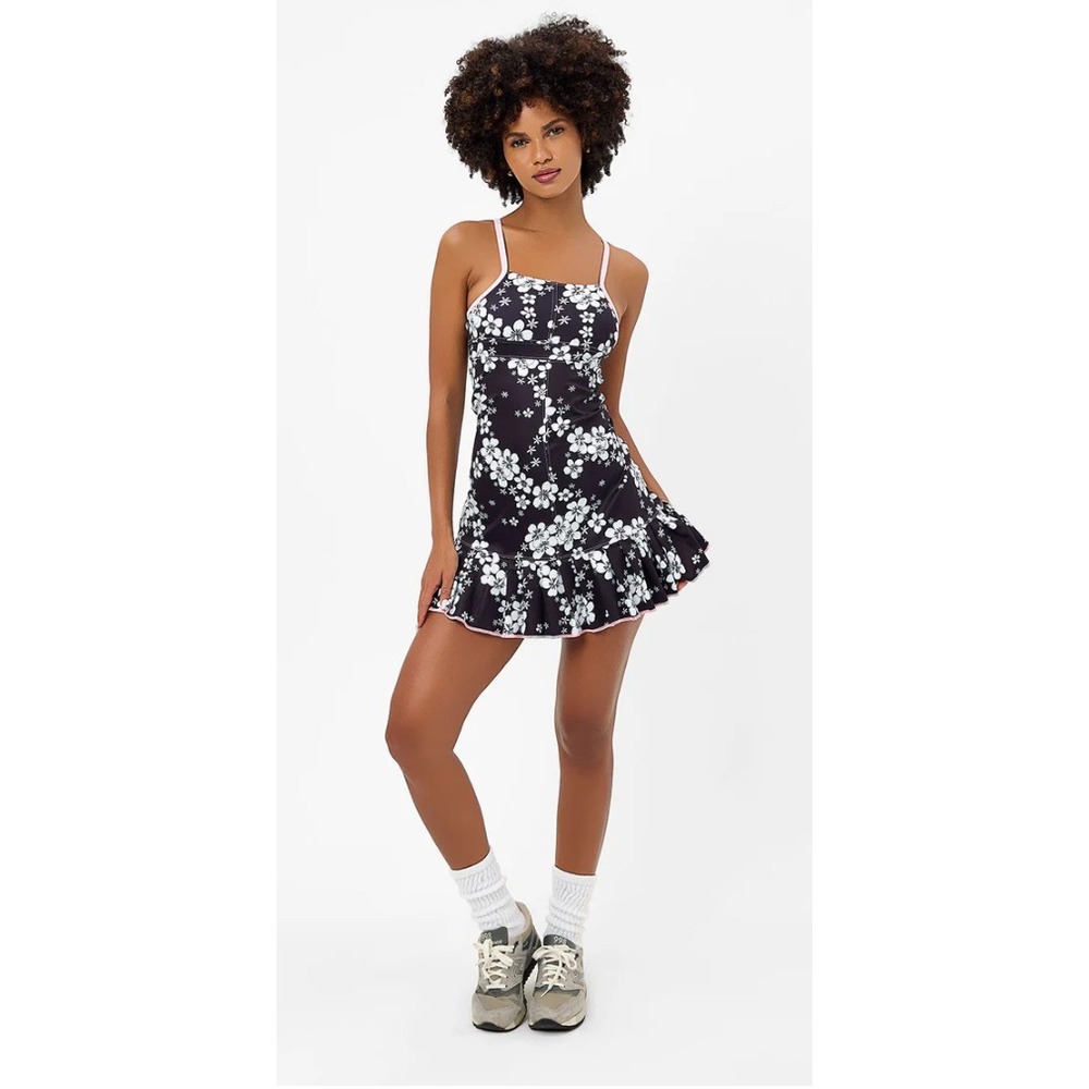 NWT Frankies Bikinis Active Swift Tennis Dress M Floral Swim‎ Mini Dress